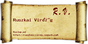 Ruszkai Virág névjegykártya